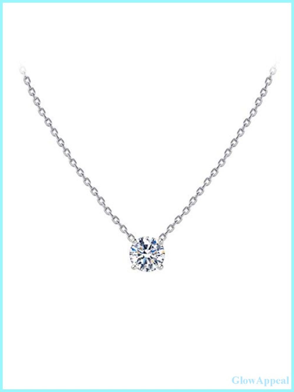 S.Leaf 925 Sterling Silver 18K Gold Plated Choker Necklace CZ Solitaire Pendant